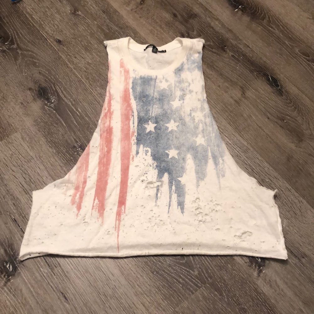 White American flag t-shirt